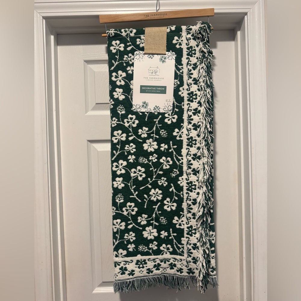 THE FARMHOUSE By Rachel Ashwell St. Patty's Reversible Decorative Throw -50"x70"